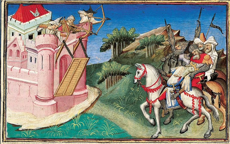 Ил. 1. Дворец Хубилая. Миниатюра из рукописи сочинения Марко Поло «Le Livre des Merveilles» (Fr. 2810), Национальная библиотека Франции, Париж [1264]