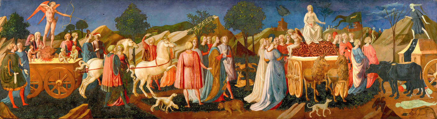 Ил. 2. Франческо Пезеллино. Триумфы Любви, Целомудрия и Смерти. Ок. 1450