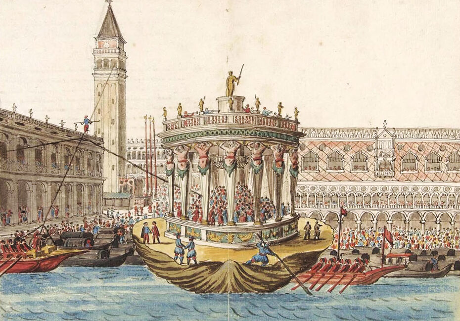 Ил. 3. Джованни Гревемброх (Ян ван Гревенбрук, 1731–1807). Театр Мира. 2-я пол. XVIII в. Акварель. Кодекс Gradenigo Dolfin 155. Музей Коррер, Венеция