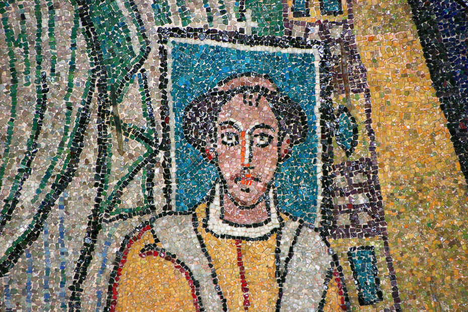 Ил. 2. Портрет папы Пасхалия I (817–824). Пер. пол. IX в. Мозаика. Конха апсиды. Базилика Санта Мария-ин-Домника. Рим