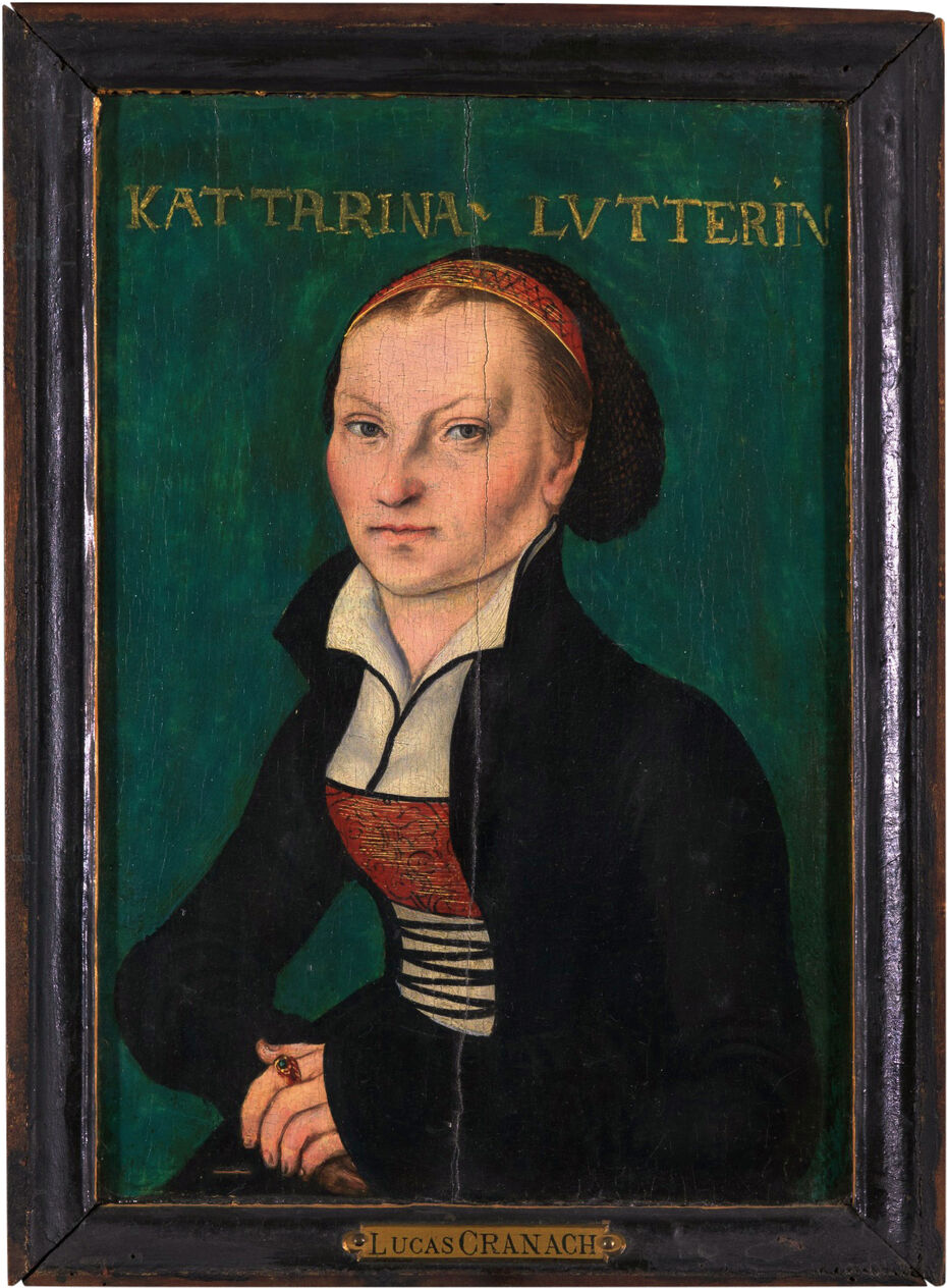 Ил. 9. Лукас Кранах Старший и мастерская. Портрет Катарины фон Бора. 1528. Дерево, масло. 21,6 × 15,8. Музей Готторпского замка, Шлезвиг