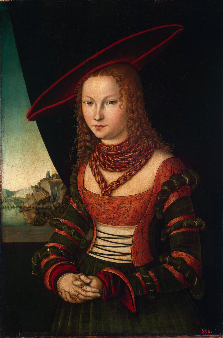 Ил. 28. Лукас Кранах Старший. Женский портрет. 1526. Дерево, масло. 88,5 × 58,5. Государственный Эрмитаж, Санкт-Петербург