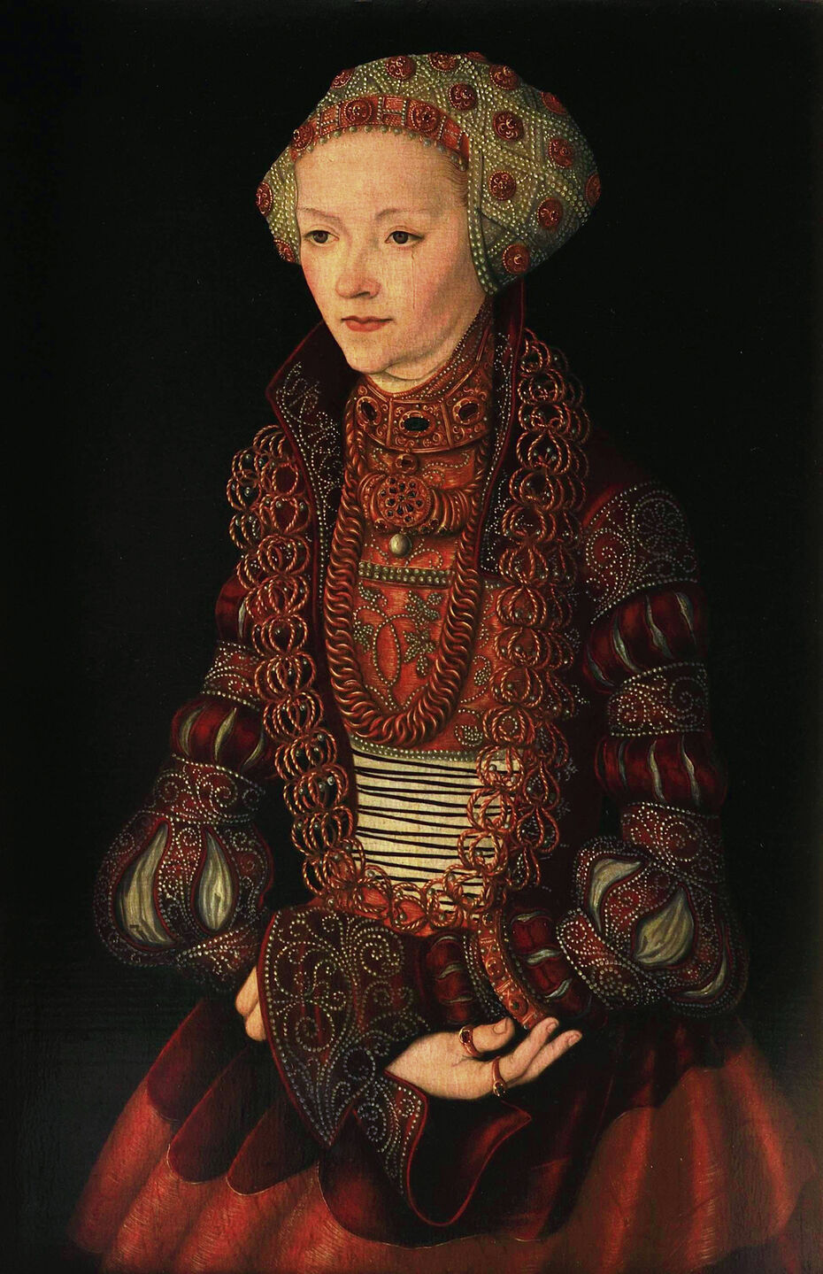 Ил. 24. Лукас Кранах Старший. Портрет Анны Гессенской (?). 1515. Дерево, масло. 55,1 × 37,3. Коллекция Ротшильда, Уоддесдон
